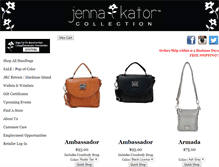 Tablet Screenshot of jennakatorhandbags.com